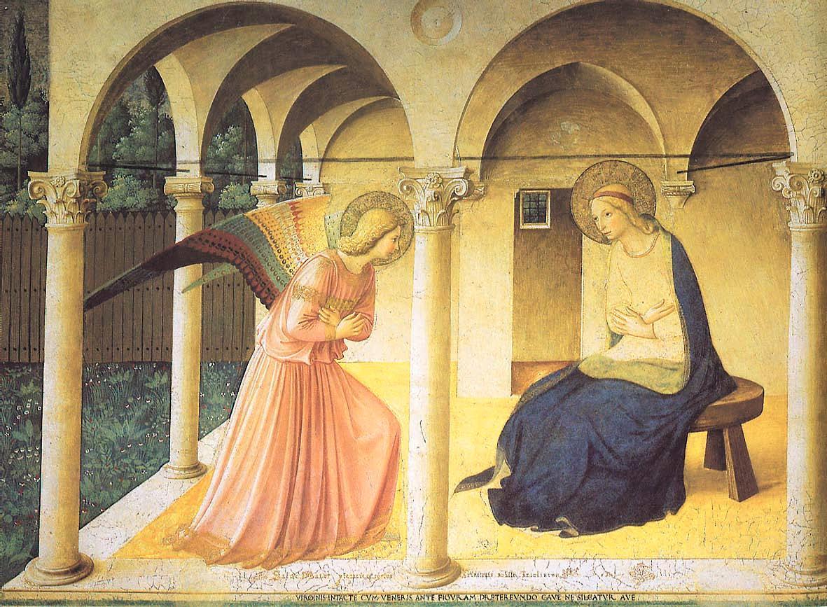 Enkeli Gabriel ilmestyi nuorelle Marialle.