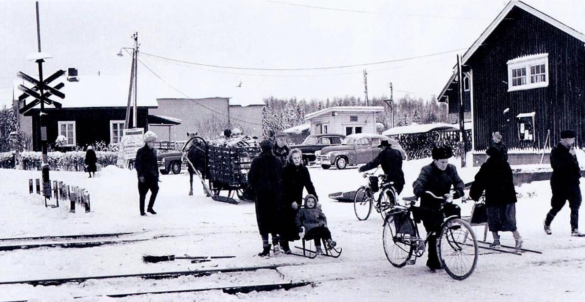 Radan ylitys Korsossa vuonna 1958.