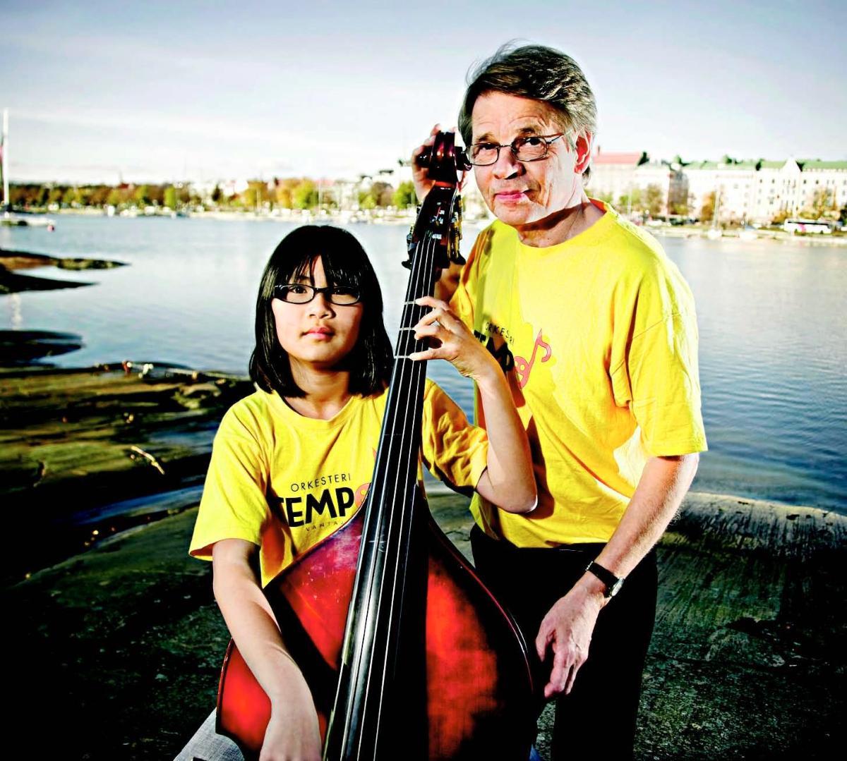 Huong Nguyen ja Jarmo Ahvenainen olivat Tempo-orkesterin keikalla Helsingissä.