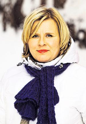 Kisapapin rukous. Leena Huovisen ei rukoile mitaleja vaan sitä, että osaisi olla oikealla tavalla oikeassa paikassa. Kuva: Jukka Granström